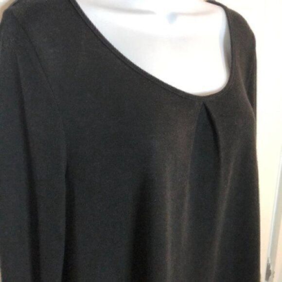 Ya Los Angeles Sweater Swing Button Dress Black M - Picture 7 of 11